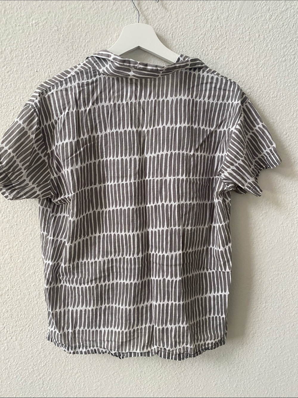 See Design Donna Gorman Grey Tissue Cotton India Block Print Pajama Set Medium - Picture 6 of 9